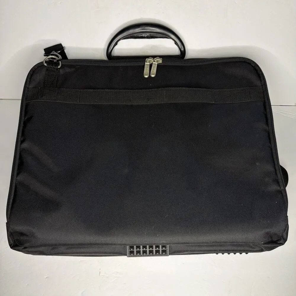 Targus Laptop Briefcase Computer Shoulder Carry Case Bag Black Nylon Padded